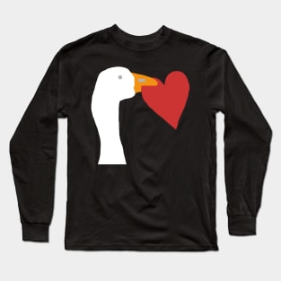 Abstract Portrait Gaming Goose Stolen Heart Long Sleeve T-Shirt